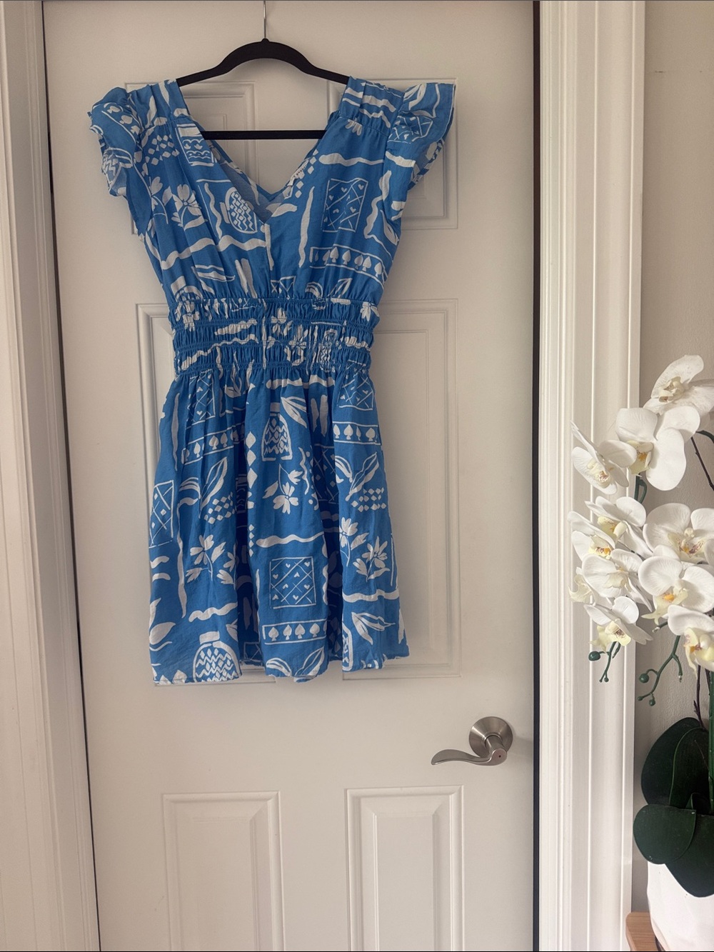 Blu Pepper Blue and White Patterned Sundress